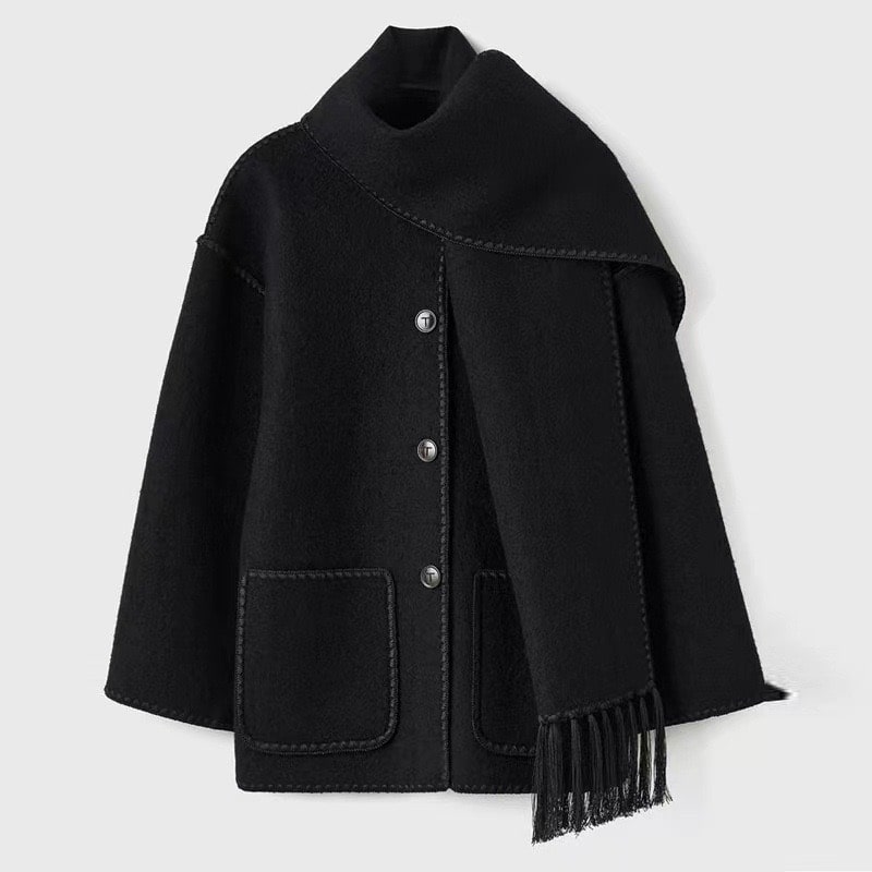 Aisling™ | Comfortable Wool Coat with Cape