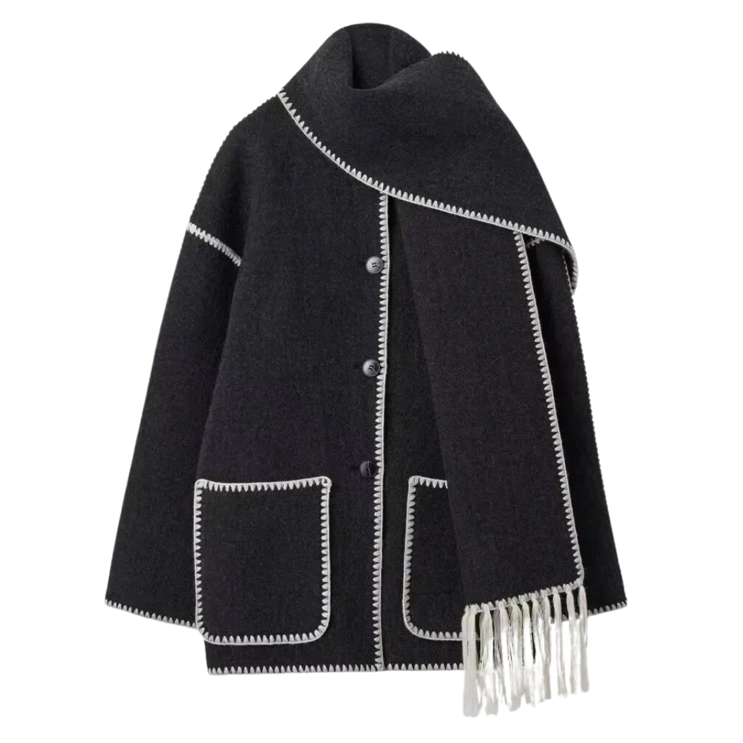 Aisling™ | Comfortable Wool Coat with Cape